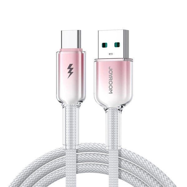 Joyroom Crystal Clear Series 3A USB-A to USB-C  to 1.2m - S-A42 - White