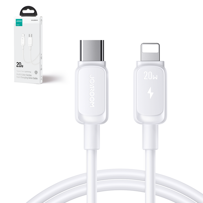 Joyroom Type-C To Lightning Cable 1.2m, 20W,  Fast Charging Data Cable - S-CL020A14 - White