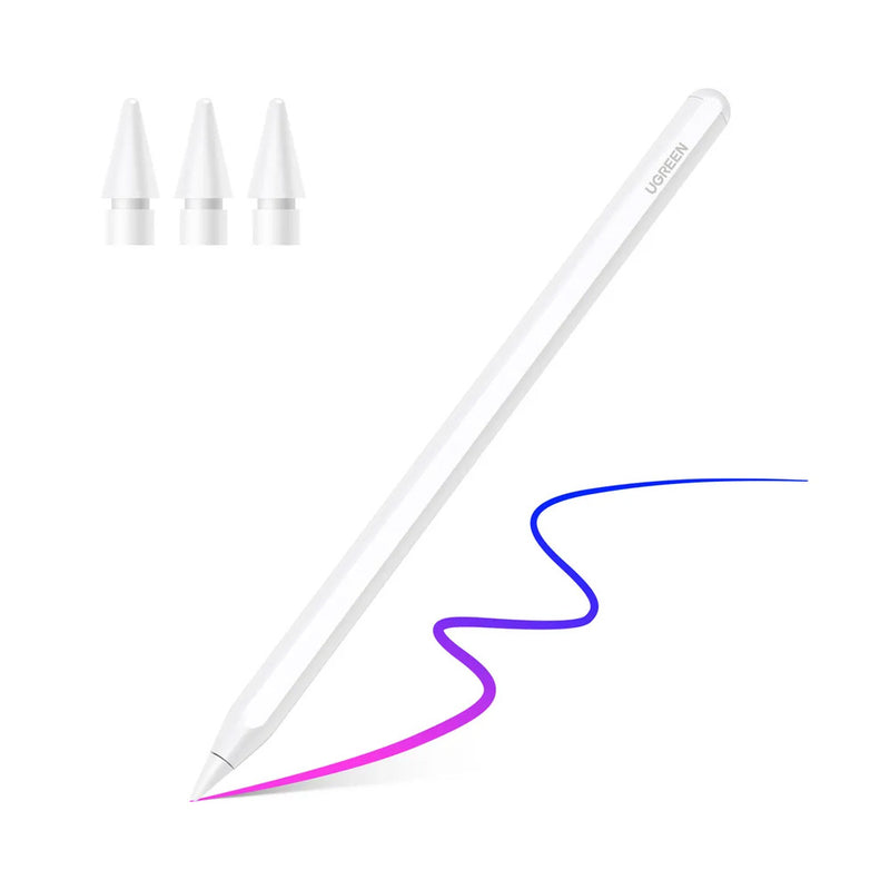 Ugreen Smart Stylus pen with wireless charging for iPad tablets - White