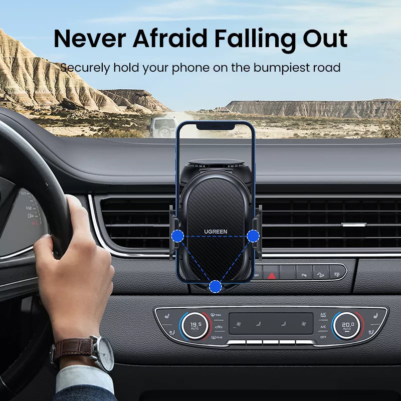 UGREEN Waterfall-Shaped Suction Cup Phone Mount - Black