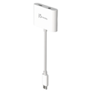 محول صوت j5 Create JCA122 USB-C إلى 3.5 ملم مع توصيل طاقة - أبيض