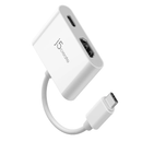 j5 Create JCA152 USB-C to 4K HDMI™ Adapter with Power Delivery - White