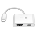 j5 Create JCA152 USB-C to 4K HDMI™ Adapter with Power Delivery - White