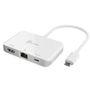 جي 5 كرييت JCA351 محول إيثرنت USB-C® إلى 4K HDMI™ متوافق مع وضع DisplayPort™ البديل - أبيض