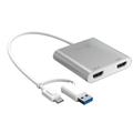 j5 Create JCA365 USB-C to Dual HDMI™ Multi-Monitor Adapter - Silver