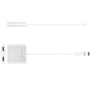 جي 5 كرييت JUA365 محول  USB™ 3.0 إلى HDMI™ مزدوج لشاشات متعددة - فضي
