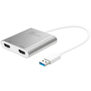 جي 5 كرييت JUA365 محول  USB™ 3.0 إلى HDMI™ مزدوج لشاشات متعددة - فضي