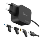 j5 Create JUP1565DCE3A GaN-PD USB-C Mini Charger with 67W and 3 EU-Compliant DC Connector Types