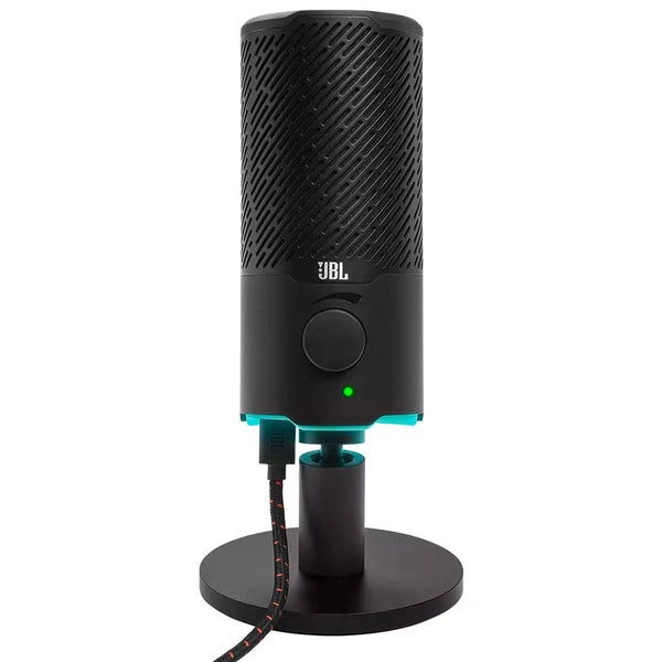 JBL Quantum Stream Dual pattern premium USB Microphone for Streaming, Recording and Gaming, Voice monitoring with easy volume control - Black