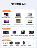 شاحن حائطي للسفر عالمي من Joyroom، 65 وات، 2 منفذ USB-A و2 منفذ Type-C للشحن السريع مع منفذ تيار متردد - أسود 