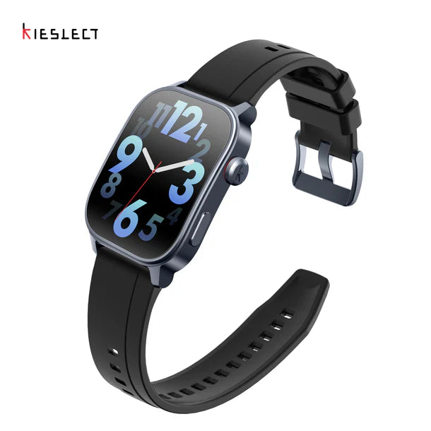 Kieslect Smart Calling Watch Ks 3 , 2.1 Amoled Display, Bluetooth Calling, GPS , Silicon Strap , Waterproof - Black