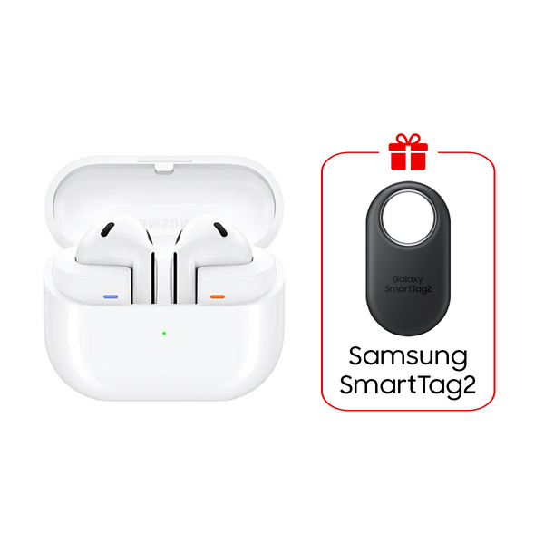 Samsung Galaxy Buds 3 Ultra High Quality Sound, IP57, True Wireless Bluetooth Earbuds, Active Noise Cancellation, Touch Control - White (Official Warranty) & Samsung Galaxy SmartTag2 Gift 🎁