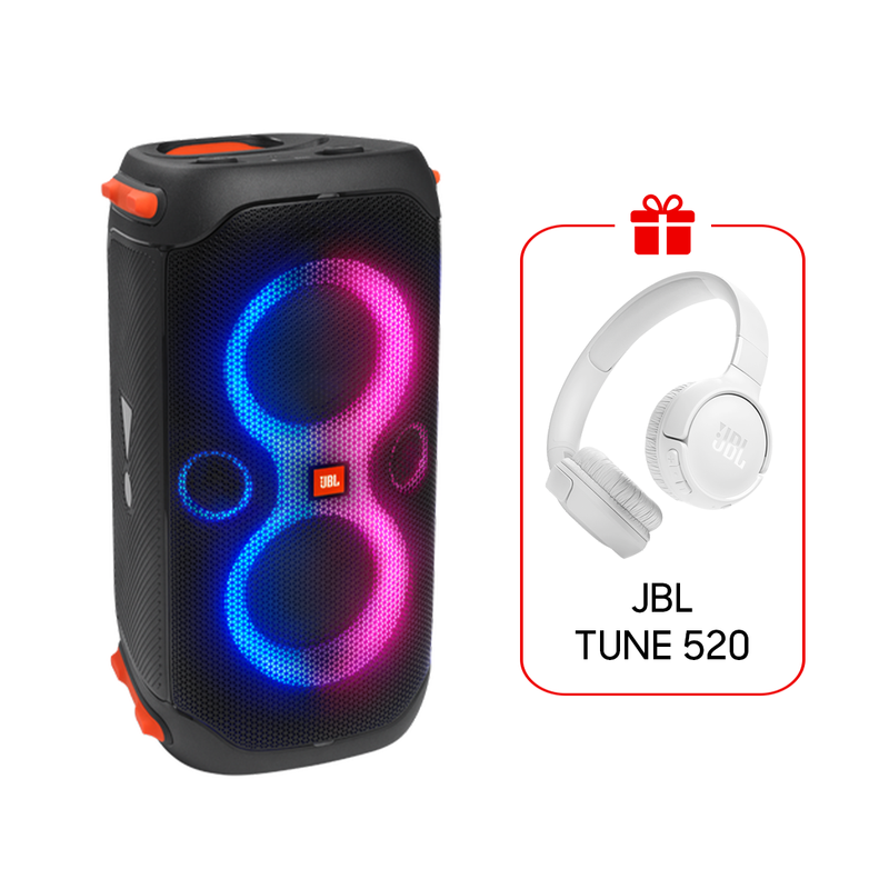 JBL Partybox 110 with powerful sound and a dynamic light show - Black + JBL Tune 520BT Gift🎁