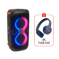 JBL Partybox 110 with powerful sound and a dynamic light show - Black + JBL Tune 520BT Gift🎁