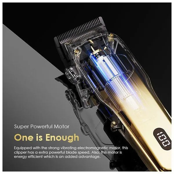 Oraimo Hair Clipper  AniFast™ Fast Charging, Black Diamond Blade, 240-minute Runtime, Super Powerful Motor - OPC-CL30G - Gold