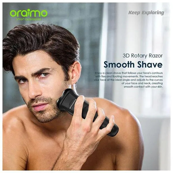 Oraimo Shaver High-performance Motor, 90-minute Runtime, Cordless and Comfortable - OPC-RS10 - Black