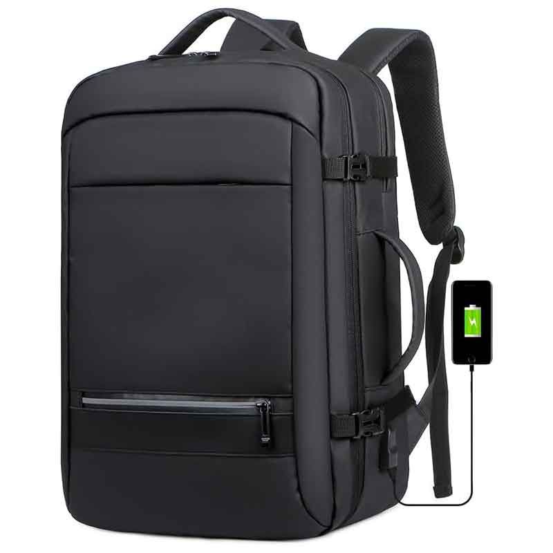 Rahala Laptop Backpack Anti-theft zippered back pocket Bag - 5302 - 15.6" inch - Black