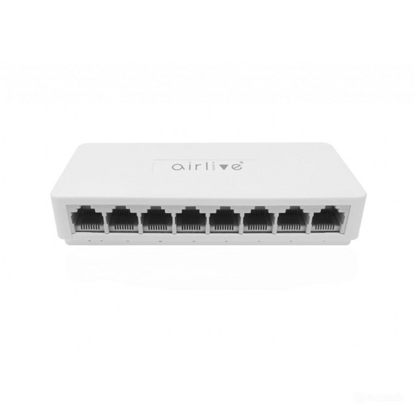 AirLive Desktop Switch 8 Ports 10/100 Mbps - White