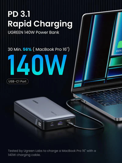 UGREEN 145W 25000mAh for Laptop-3 Ports Power Bank