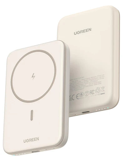 Ugreen 5000mAh Magnetic Wireless Power Bank 15W - 25207 - Beige