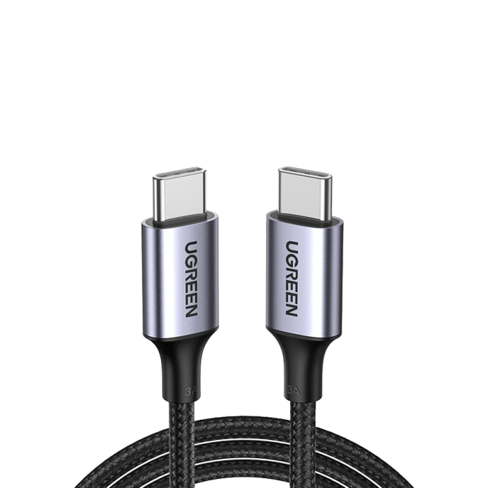 Usb 2.0 C M/M Round Cable Nickel Plating Aluminum Shell 1M - Black