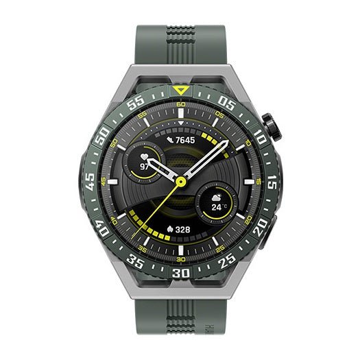 HUAWEI WATCH GT 3 SE AMOLED Grey Durable Polymer Fiber Watch Case - Green TPU Strap - MoreShopping - Smart Watches - Huawei