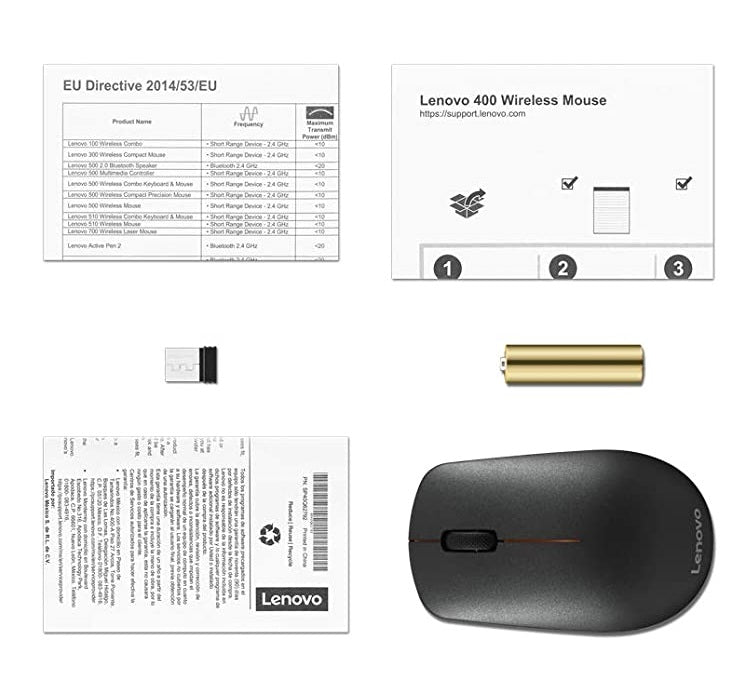 Lenovo 400 Wireless Mouse - Black - MoreShopping - PC Mouses - Lenovo