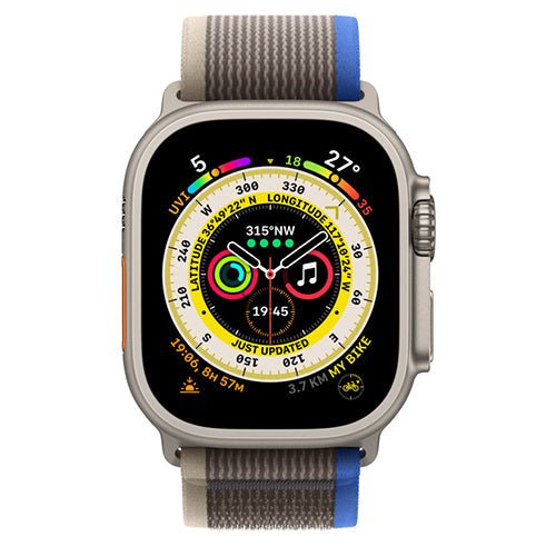 Apple Watch ULTRA 49mm (SlM) Titanium Case - Blue/Gray Trail Loop - MoreShopping - Smart Watches - Apple