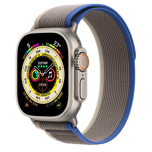 Apple Watch ULTRA 49mm (SlM) Titanium Case - Blue/Gray Trail Loop - MoreShopping - Smart Watches - Apple