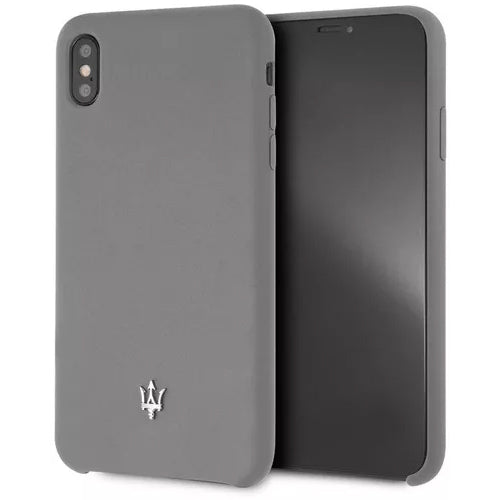 Maserati Granlusso Silicone Case for iPhone Xs Max - Grey - MoreShopping - Covers & Cases - Maserati
