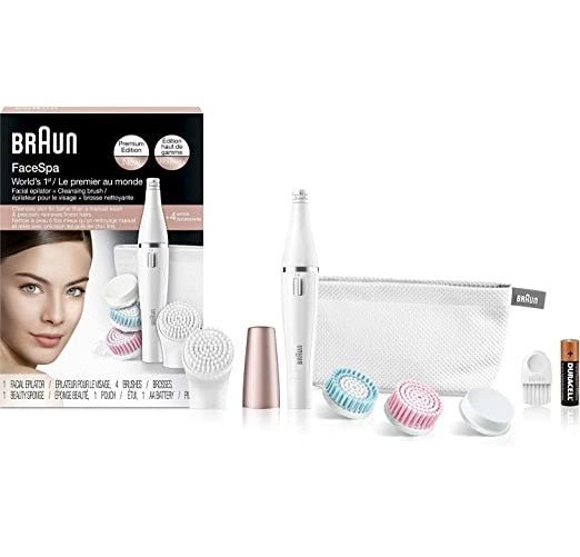 Braun FaceSpa 851 Facial Epilator & Cleanser With 3 Beauty Brushes - MoreShopping - Personal Care Women - Braun