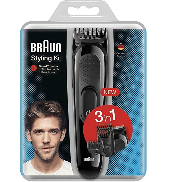 Braun Styling Kit 3-In-1 Trimmer For Men, SK2000 - Black - MoreShopping - Personal Care Men - Braun