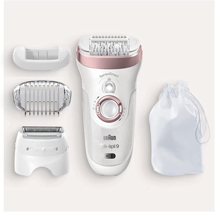 Braun Silk-epil 9-720 Wet & Dry epilator with 4 extras including a Shaver Head and a Trimmer Cap - MoreShopping - Personal Care Women - Braun