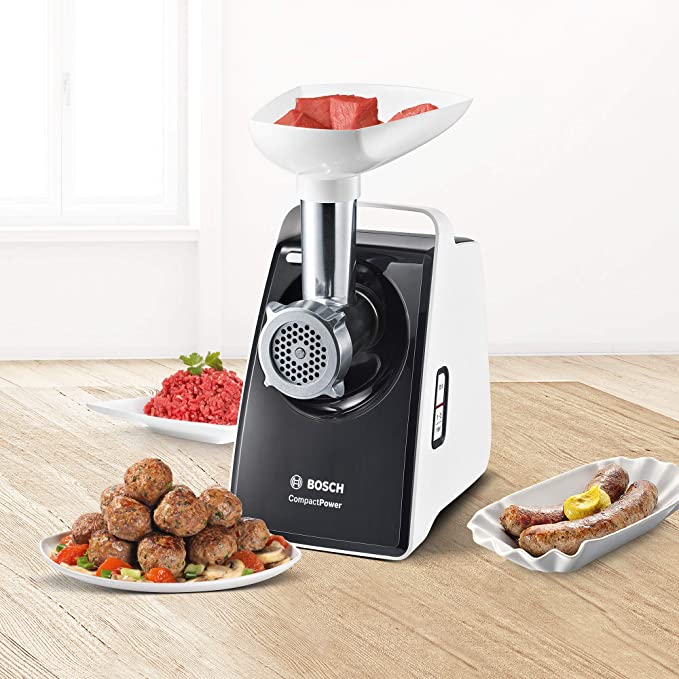 Bosch Meat mincer CompactPower 1600 W -White & Black - MoreShopping - Kitchen Appliance - Bosch