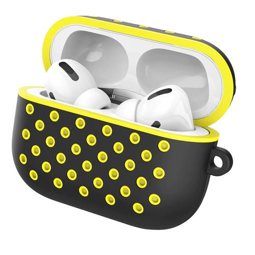 Capsule Silicone Case for Airpods Pro with Hand and Neck Strap - Yellow/Black - MoreShopping - Mobile Other Accessories - Capsule