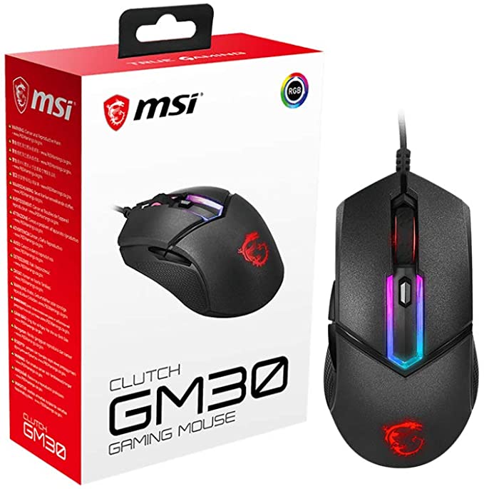 MSI Clutch Gm30 RGB Gaming Moues - Black - MoreShopping - Gaming Mouses - MSI