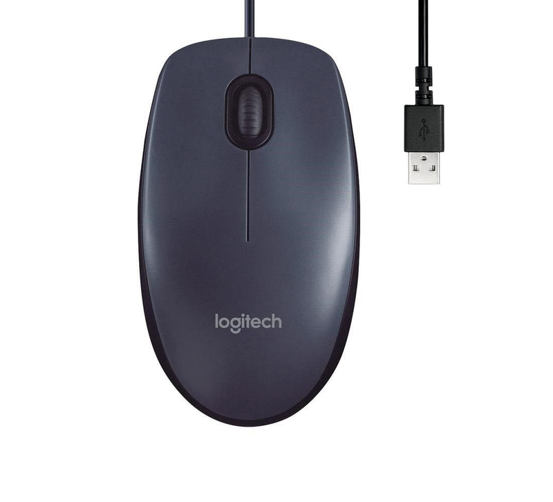Mouse Compo Logitech M90 Optical Wired Mouse - Black - MoreShopping