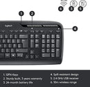 Logitech Combo Keyboard & Mouse Wireless Compo MK330 Arabic layout - Black - MoreShopping - PC Mouse Compo - Logitech