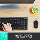 Logitech Combo Keyboard & Mouse Wireless Compo MK270 Arabic Layout - Black - MoreShopping - PC Mouse Compo - Logitech