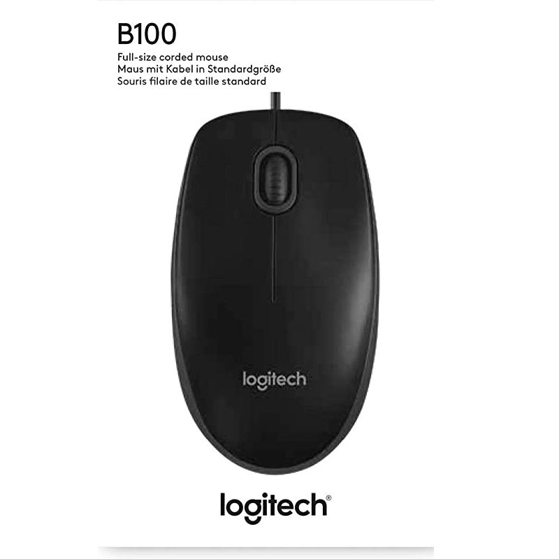 Logitech B100 Optical USB Mouse - Black