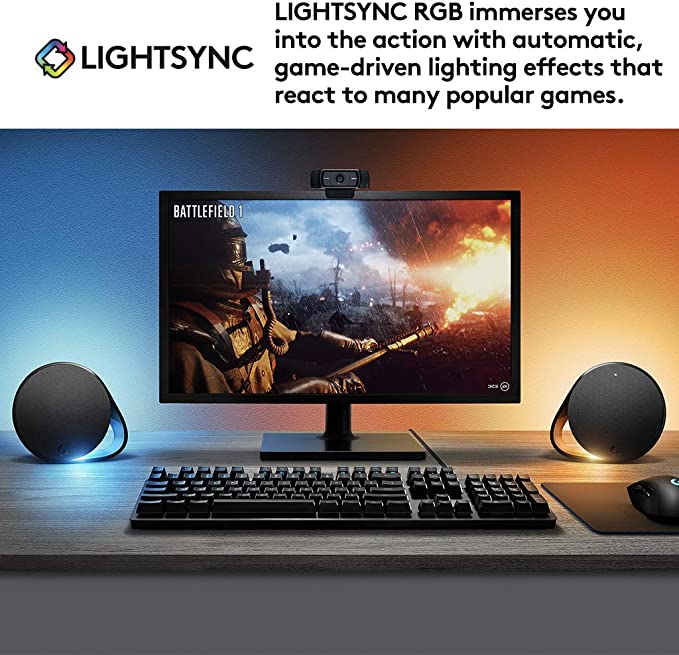 Logitech G560 LIGHTSYNC PC Gaming Speakers with Game Driven RGB Lighting - MoreShopping - PC Speakers - Logitech