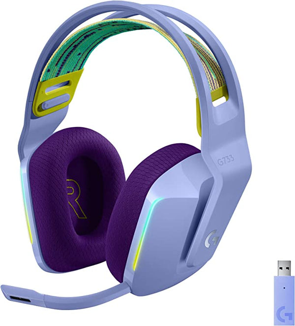 Logitech G733 Lightspeed Wireless RGB Gaming Headset - Lilac - MoreShopping - Gaming Headsets - Logitech