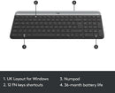 Logitech Slim Wireless Keyboard and Mouse Combo MK470 - MoreShopping - PC Mouse Compo - Logitech