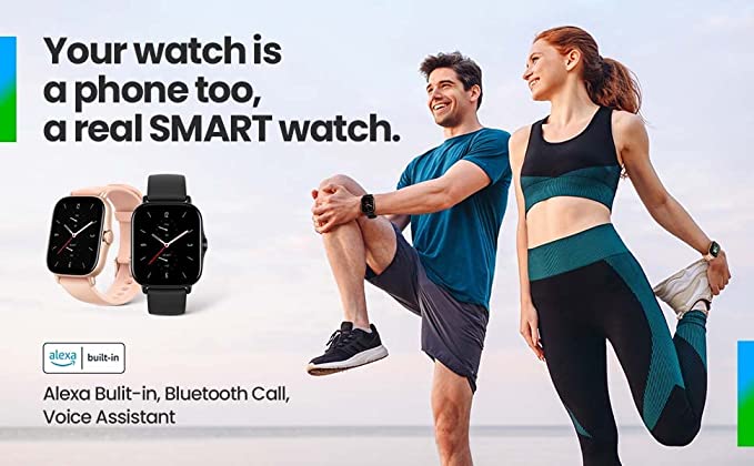 Amazfit GTS 2 AMOLED, 1.65 inches, 6 days Battery Life, Alexa Built-in (New Version) - Space Black - MoreShopping - Smart Watches - Amazfit