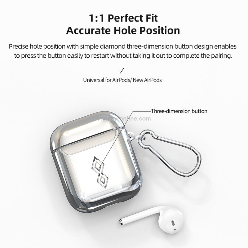 Rock RPC1483 Electroplating Protective Case For Airpods - Silver - MoreShopping - Mobile Other Accessories - Rock