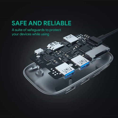 Aukey CBC68 USB C Hub Ultra Slim with 4 USB 3.0 Data - MoreShopping - More Computer Accessories - Aukey