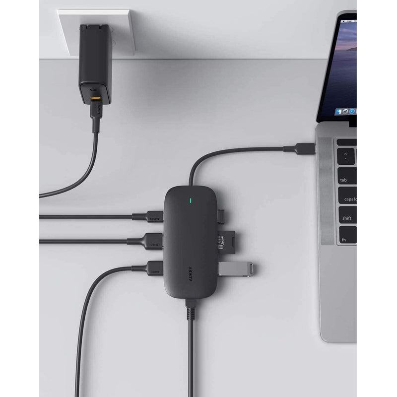 Aukey 8-in-1 USB-C Hub with 100W Power Delivery Port - MoreShopping - More Computer Accessories - Aukey