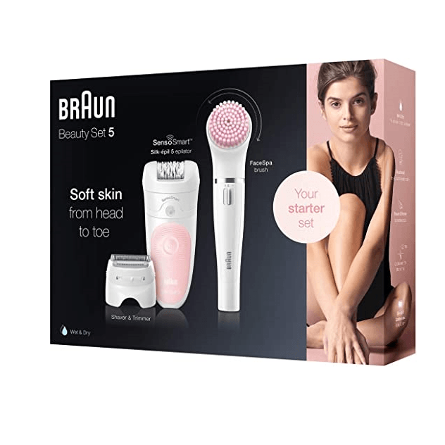 Braun Beauty Set 5 SES 5-875 BS Wet & Dry epilator with 3 extras incl. Braun FaceSpa. - MoreShopping - Women's Personal Care - Braun