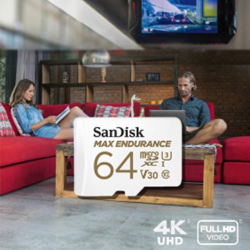 SanDisk 64GB MAX ENDURANCE microSD™ Card Speed UP TO 100MB/s - MoreShopping - SD Cards - SanDisk