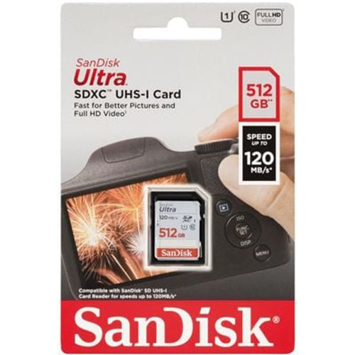 SanDisk Ultra 512GB SDHC™ UHS-I Memory Card Speed UP TO 150MB/s Full HD video - MoreShopping - SD Cards - SanDisk